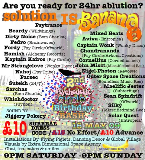 Solution Is Banana 2 - 2nd Psychedelic Circle Birthday Bash